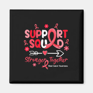 Groovy Support Squad Rotes Band Blutkrebsbewusstse Magnet