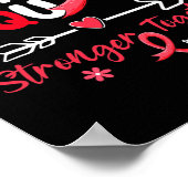 Groovy Support Squad Rotes Band Blutkrebsbewusstse Poster (Ecke)