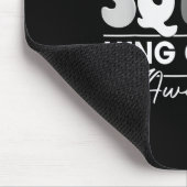 Groovy Support Squad White Ribbon Lung Cancer Awar Mousepad (Ecke)