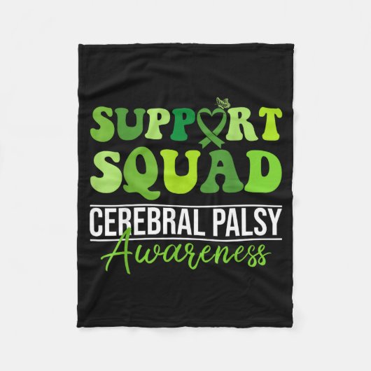 Groovy-Support-Team CP-Bewusstseinsmonat-Unterstüt Fleecedecke (Vorderseite)