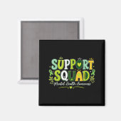 Groovy Support-Team Grünes Bewusstsein für psychis Magnet (Vorderseite/Rückseite)
