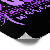 Groovy-Support-Team Hodgkin-Lymphom Lavendel Poster (Ecke)