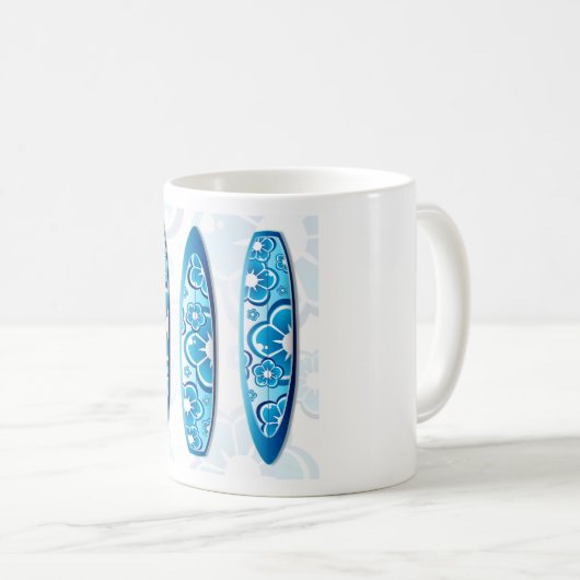 Groovy Surfboard mit Blume Kaffeetasse (VorderseiteRechts)