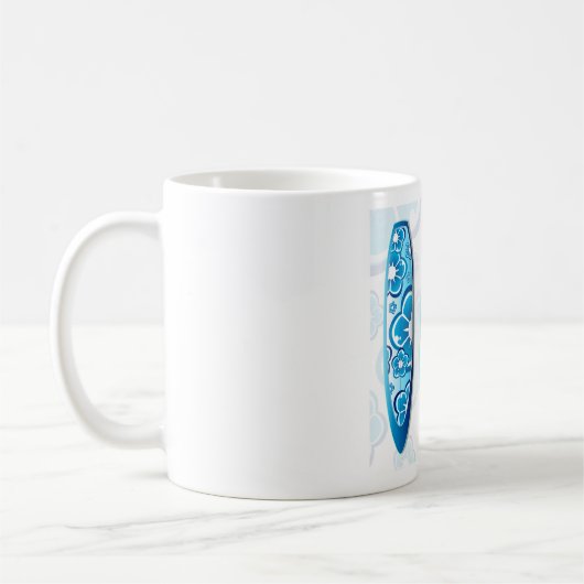 Groovy Surfboard mit Blume Kaffeetasse (Links)