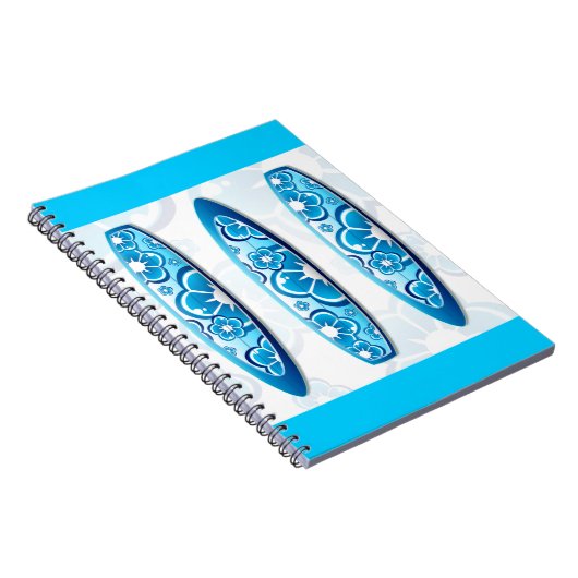 Groovy Surfboard mit Blume Notizblock (Rechte Seite)
