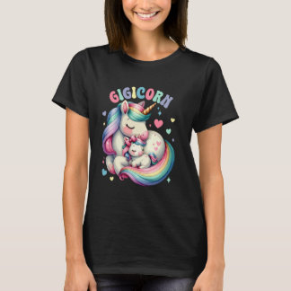 Groovy Süße Gigicorn Einhorn Liebhaber Mama Mutter T-Shirt