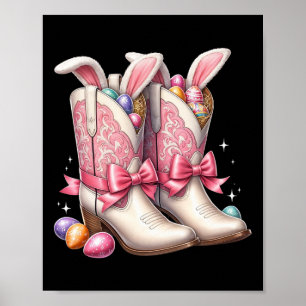 Groovy Süße Oster-Eier Stiefel Western Cowboy Howd Poster