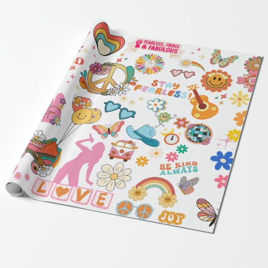 GROOVY SWIFT-STYLE DEKORATION GESCHENKPAPIER (Ungerollt)