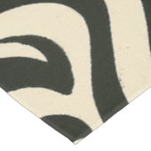 Groovy Swirl Black and Cream Tablecloth Tischdecke (Schrägansicht)