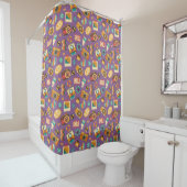 Groovy Swirl Curtain Retro Pastel Shower Style Duschvorhang (Beispiel)