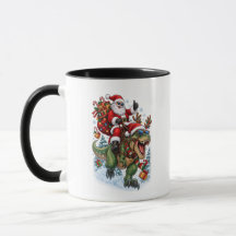 Groovy T-Rex Weihnachtsmann Weihnachtsbecher