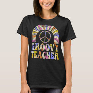 Groovy Teacher 70er Ästhetische Nostalgie in den 1 T-Shirt