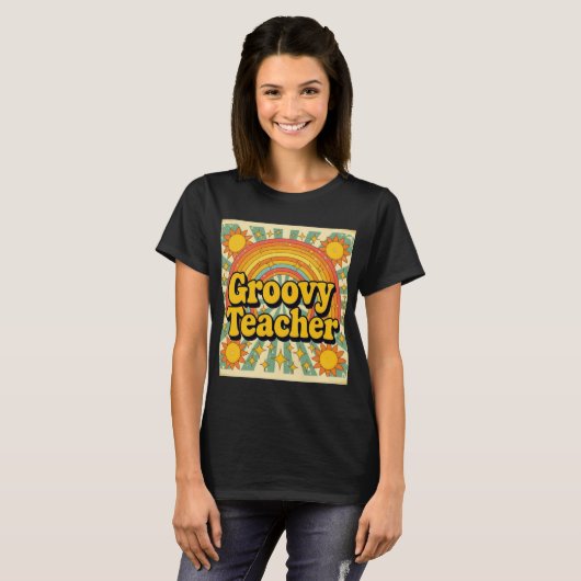 Groovy Teacher appreciation  Cute Retro Style  T-Shirt (Vorne ganz)