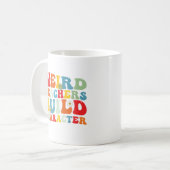 Groovy Teacher Build-Charakter Kaffeetasse (Vorderseite Links)