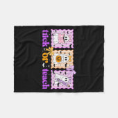 Groovy Teacher Halloween Trick Or Teach Ghost Men Fleecedecke (Vorderseite (Horizontal))