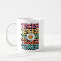 Groovy Teacher Niedlich Daisy Blume Retro Back Sch