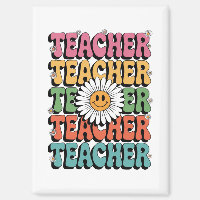 Groovy Teacher Niedlich Daisy Blume Retro Back Sch