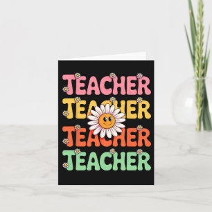 Groovy Teacher Niedliche Daisy Blume zurück zum Sc Karte