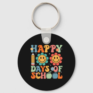 Groovy Teacher Student 100. Tag der Schule glückli Schlüsselanhänger
