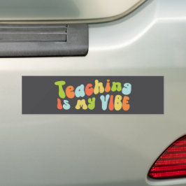 Groovy Teaching ist mein Vibe, farbenfrohe Retrole Autoaufkleber