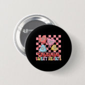 Groovy Teaching Süße Herzen Candy Lehrer Valenti Button (Vorne & Hinten)