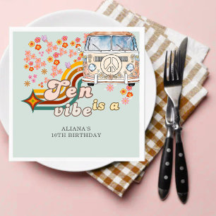 Groovy Ten ist ein lebhafter Tag Van 10. Geburtsta Serviette
