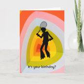 Groovy Tennis Disco Dancer Karte (Vorderseite)