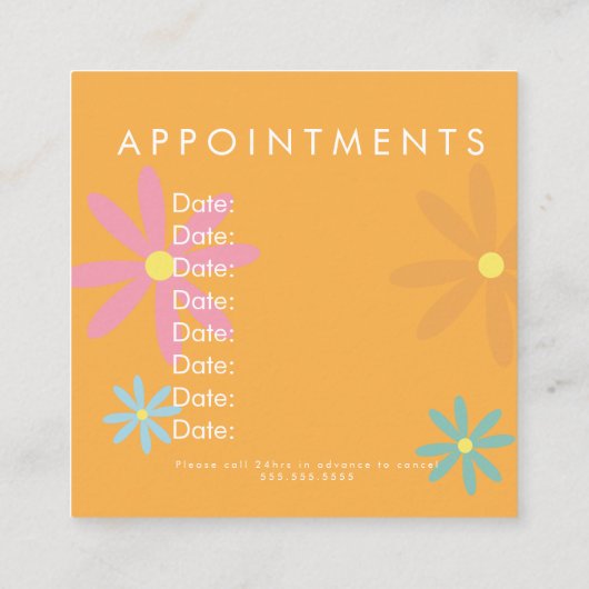 Groovy Terminkarte (Rückseite)