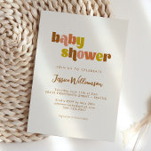 Groovy Terracotta Peach Niedlich Boho Baby Dusche Einladung