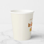 Groovy Terracotta Peach Retro Brautparty Pappbecher (Rechts)