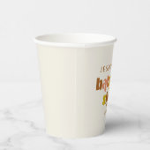 Groovy Terracotta Peach Retro Custom Baby Dusche Pappbecher (Rechts)