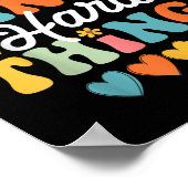 Groovy Test Day Lehrer Sie können harte Dinge Männ Poster (Ecke)