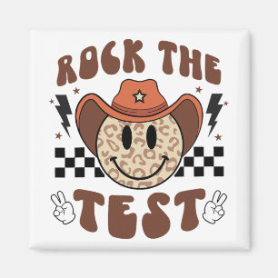 Groovy Test Day rockte das Testlächeln Cowboy Boys Magnet