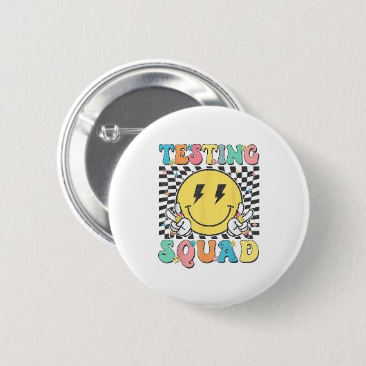 Groovy Test Day Testing Squad Motivation Teacher S Button (Vorne & Hinten)