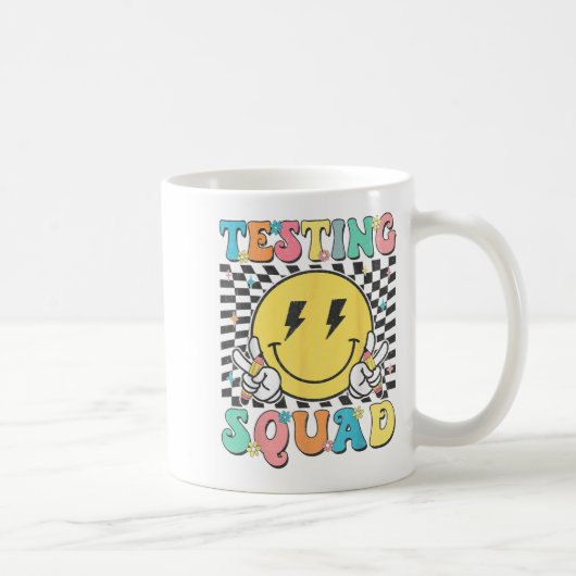 Groovy Test Day Testing Squad Motivation Teacher S Kaffeetasse (Rechts)