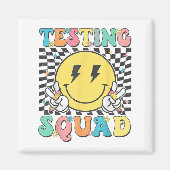 Groovy Test Day Testing Squad Motivation Teacher S Magnet (Vorne)