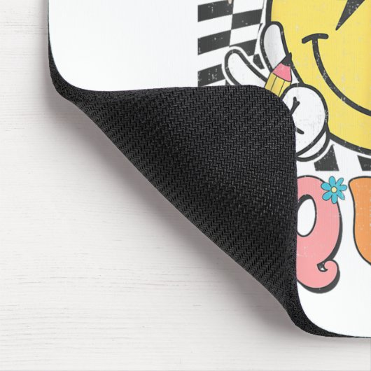 Groovy Test Day Testing Squad Motivation Teacher S Mousepad (Ecke)