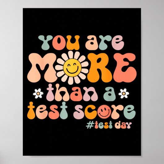 Groovy Testtag Mehr Als Ein Testergebnis Lehrer Poster (Vorne)
