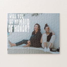 Groovy Text Overlay Maid Honorar Foto Vorschlag Ca Puzzle