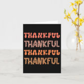 Groovy Thanksgi Herbst Herbst Leopard Retro Thanks Karte (Gelbe Blume)