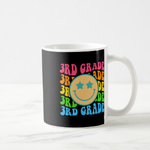 Groovy Third Grade Vibes Gesicht Retro Lehrer Byck Kaffeetasse