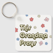 Groovy This Oma Prays Floral Schlüsselanhänger (Vorderseite)