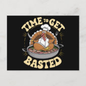 Groovy Time zu gebastelt Niedlichen Türkei Ernteda Postkarte (Vorderseite)