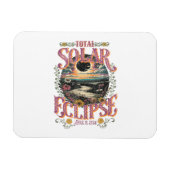 Groovy Total Solar Eclipse 8. April 2024 Astronomi Magnet (Horizontal)