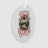 Groovy Total Solar Eclipse 8. April 2024 Astronomi Ornament (Vorderseite)
