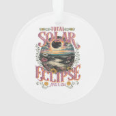 Groovy Total Solar Eclipse 8. April 2024 Astronomi Ornament (Rückseite)