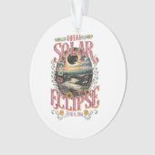 Groovy Total Solar Eclipse 8. April 2024 Astronomi Ornament (Vorderseite)