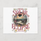 Groovy Total Solar Eclipse 8. April 2024 Astronomi Postkarte (Vorderseite)