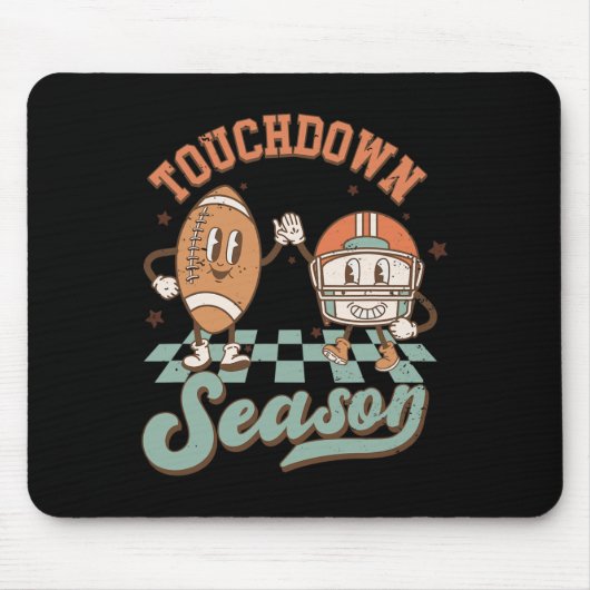 Groovy Touchdown Season Footbyll Blitz Ga Mousepad (Vorne)