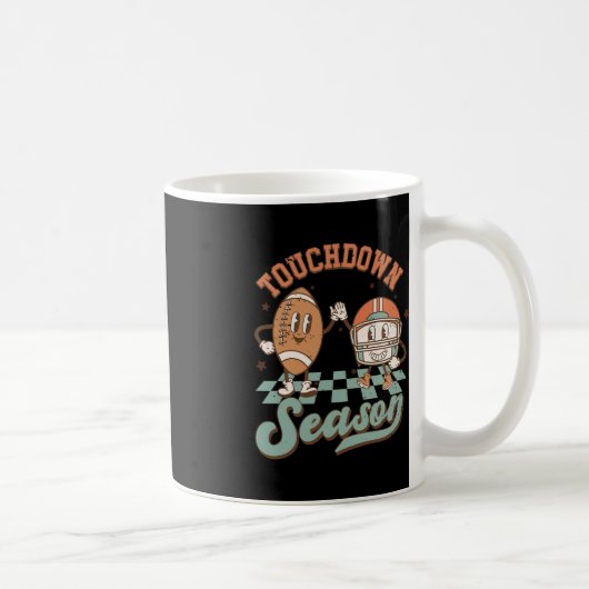 Groovy Touchdown Season Fußball Blitz Ga Kaffeetasse (Rechts)
